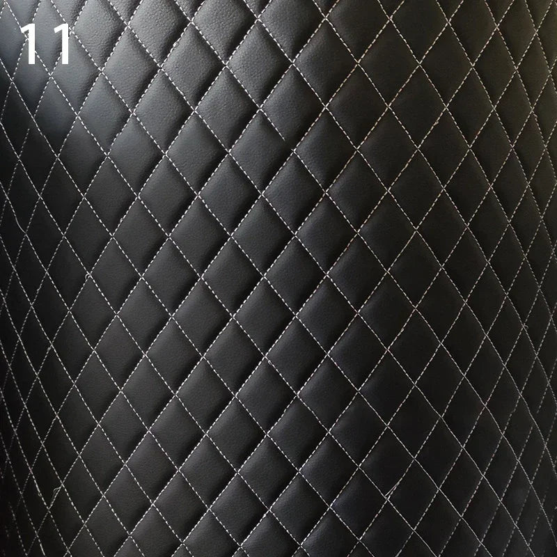 100x158cm Faux Leather Fabric Foam Quilted Padded for Car Interior Seat Cover Sofa Cushion Wear Resistant DIY
