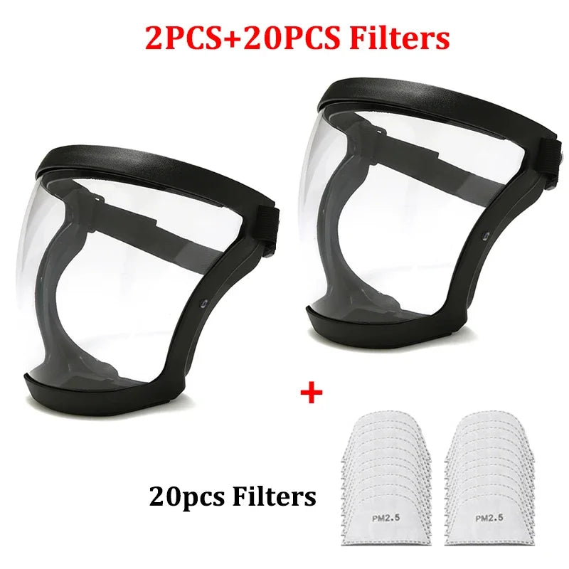 Protection Mask Splashproof Transparent Facial Protector Face FaceMask Protective Outdoor Safety Mask Head Cover Work Protection