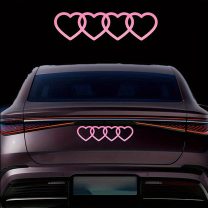 Heart Linked to Heart Car Sticker