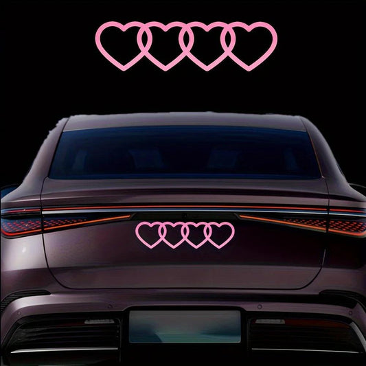 Heart Linked to Heart Car Sticker