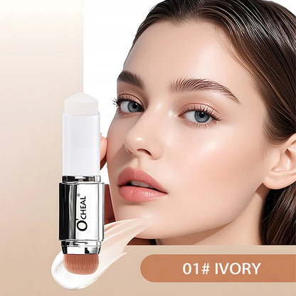 O'CHEAL Temperature Changing Foundation Stick Facial Coverage Blemishes Pores Double-Headed Face Matte Makeup Foundation Cream