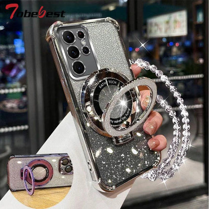 Glitter Crystal Bracelet Shockproof Case for Samsung Galaxy