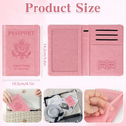 Passport Holder for Travel, Rfid Passport Cover Case, Passport Wallet Women Travel Essentials Accessories Document Organizer