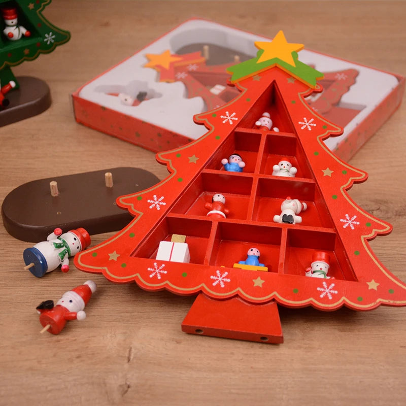 Wooden Christmas Tree – 3D Desktop Ornament
