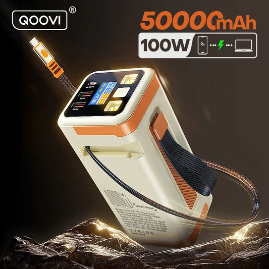 50000mAh 100W PD Fast Charging Power Bank Laptop Support
