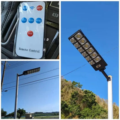 250W Solar Lights Outdoor Waterproof 8000LM LED Flood Lights Motion Sensor with Remote 3 Modes Street Lamp for Yard Garden Path