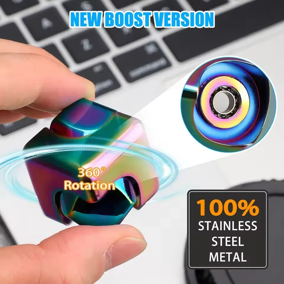 Metal Cube Spinner Fidget Toy for Stress & Focus Relief