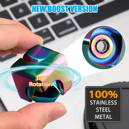 Metal Cube Spinner Fidget Toy for Stress & Focus Relief