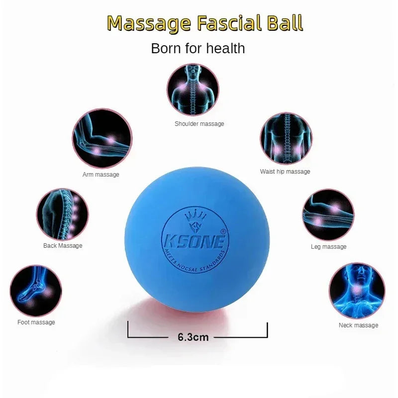 Rubber Fascia Massage Ball Lacrosse Balls Yoga Fitness Exerciser Deep Tissue Muscle Relaxation Foot Back Shoulder Healt Care - Urbizia