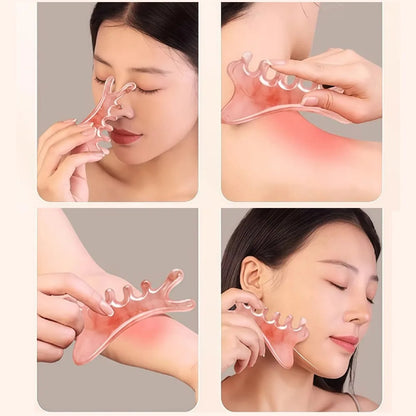 1/3Pcs Resin Guasha Massage Tool Body Scraping Scalp Board Meridian Massage Comb Head Eye Neck Facial SPA Lifting Skincare Stick