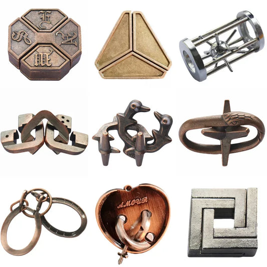 Classic Metal Lock Puzzle Brain Teaser IQ Challenge
