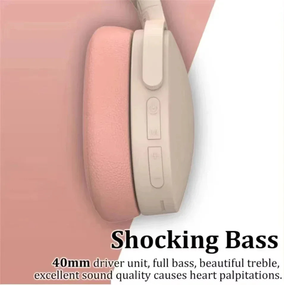 Wireless Bluetooth 5.3 Headphones over Ear Hifi Stereo Headsets True Sports with Earphones Tf/Aux Music Player with Mic - Urbizia
