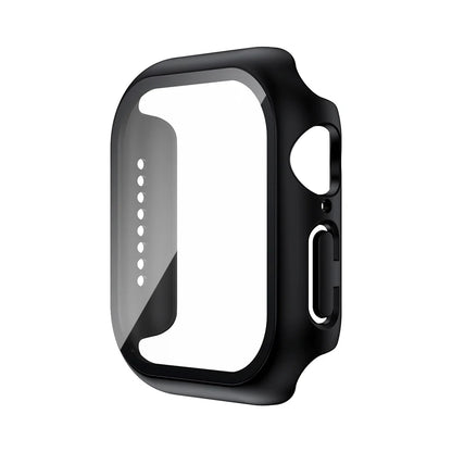Tempered Glass+Case For Apple Watch 38mm 40mm 41mm 42mm 44mm 45mm 46mm Screen Protector Protective Cover iWatch 10 8 7 9 6 SE 5