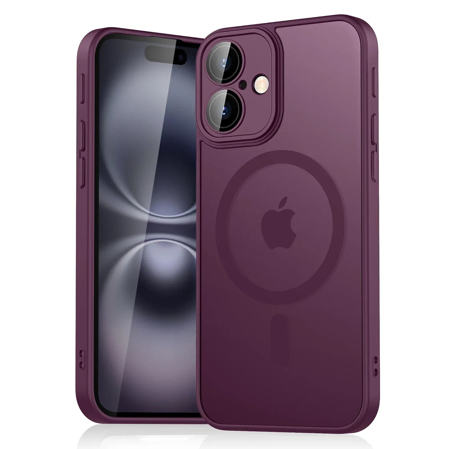Luxury Magnetic Matte Shockproof Case – iPhone 11–16
