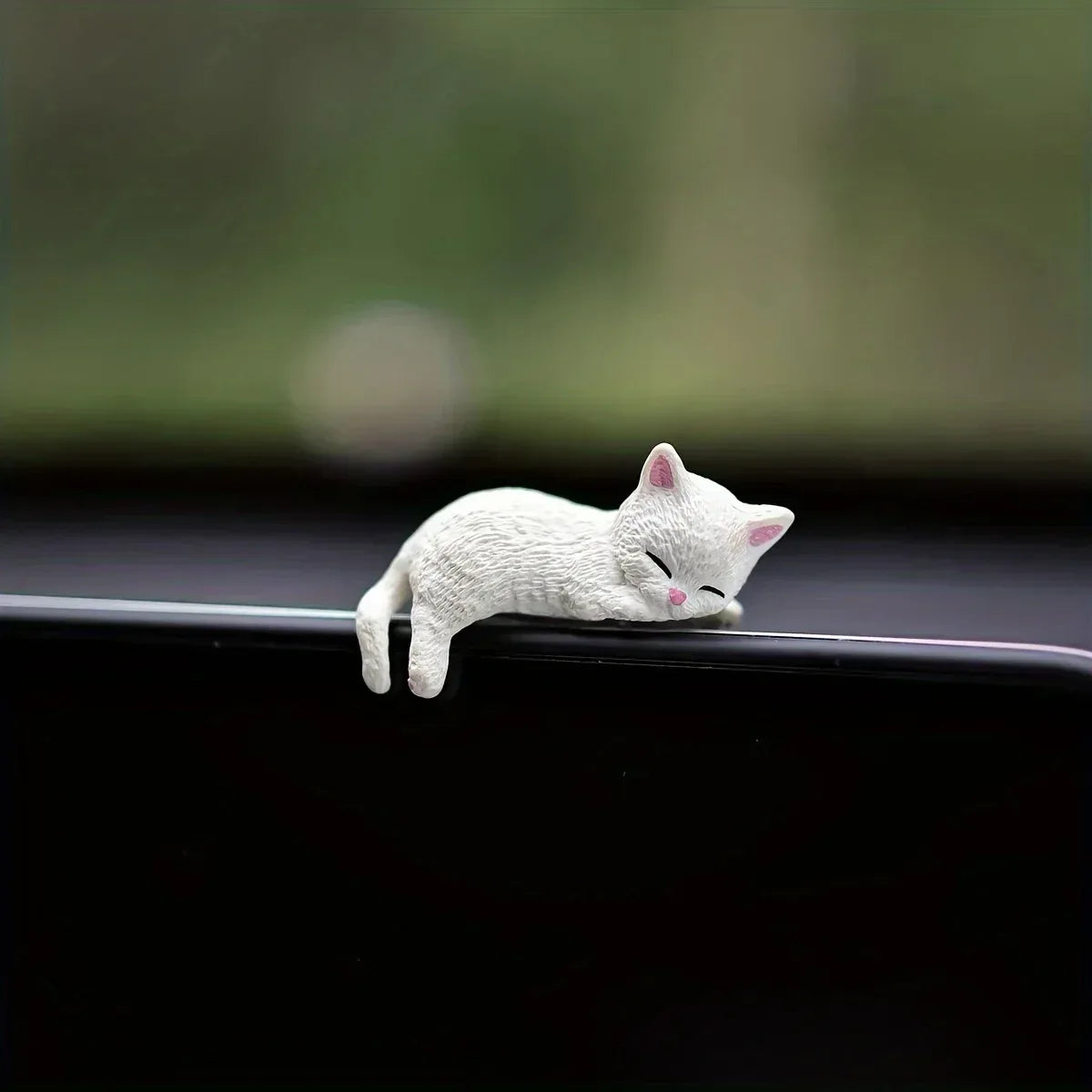 4PCS Car ornament, cute cat, lazy cat, lazy cat, center console screen decoration ornament, rearview mirror, reclining doll - Urbizia