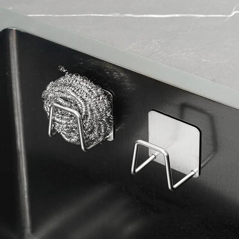 Stainless Steel Kitchen Sink Sponge Holder Organizer