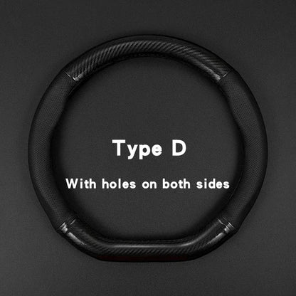 Universal Car Steering Wheel Cover Carbon Fiber Leather Three-dimensional Anti Slip, Timple And Fashionable Car Accessories