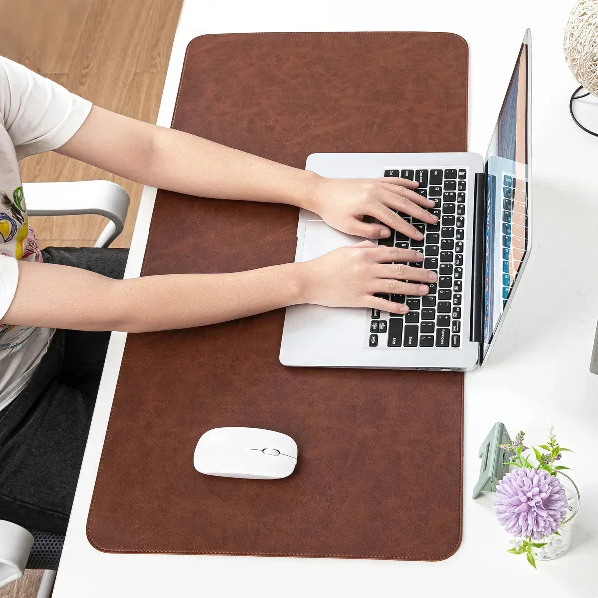 Desk Pad Waterproof PU Mouse Pad Desk Mat Protective Cover Large Mousepad Computer Laptop Non-slip Easy To Clean Keyboard Mats - Urbizia