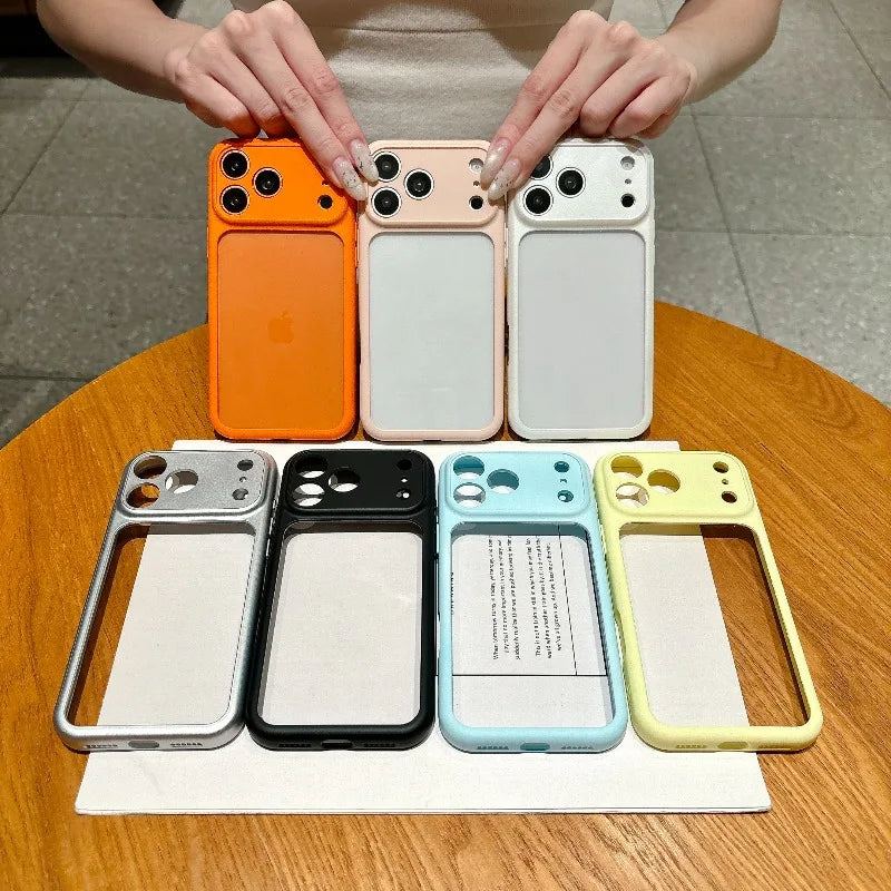 Silicone Camera Touch Buttons Crystal Clear Case for IPhone 18 16 15 14 13 Pro Max 17 Air Candy Lens Protection Shockproof Cover