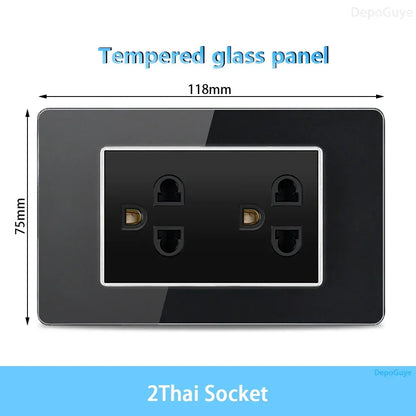 American Thai Standard USB Type-C 20W Fast Charging Power Outlet,Mexico with Smart usb c 3A Socket Wall Electric Light Switch - Urbizia
