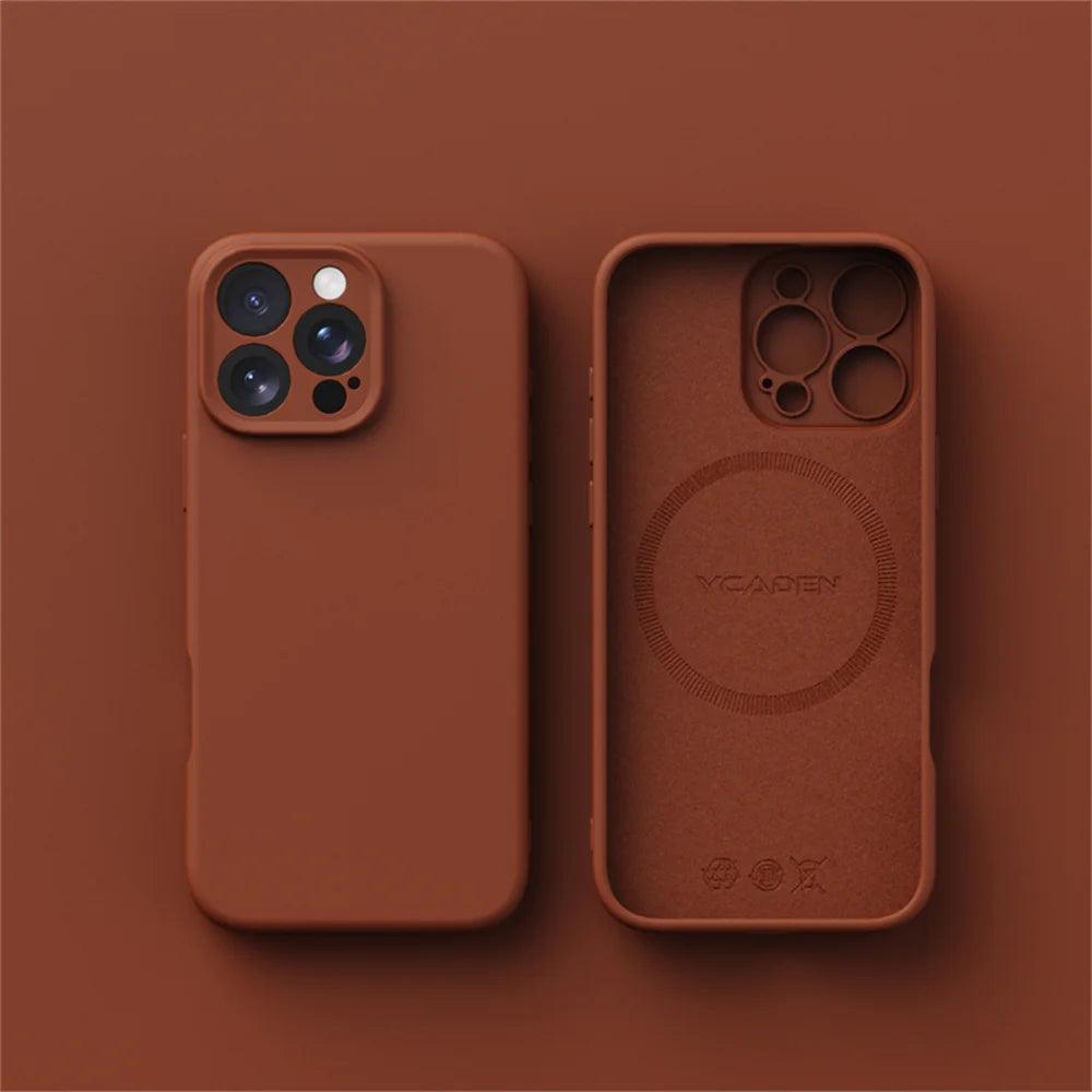 Luxury Liquid Silicone MagSafe Case for iPhone 17–11 Series