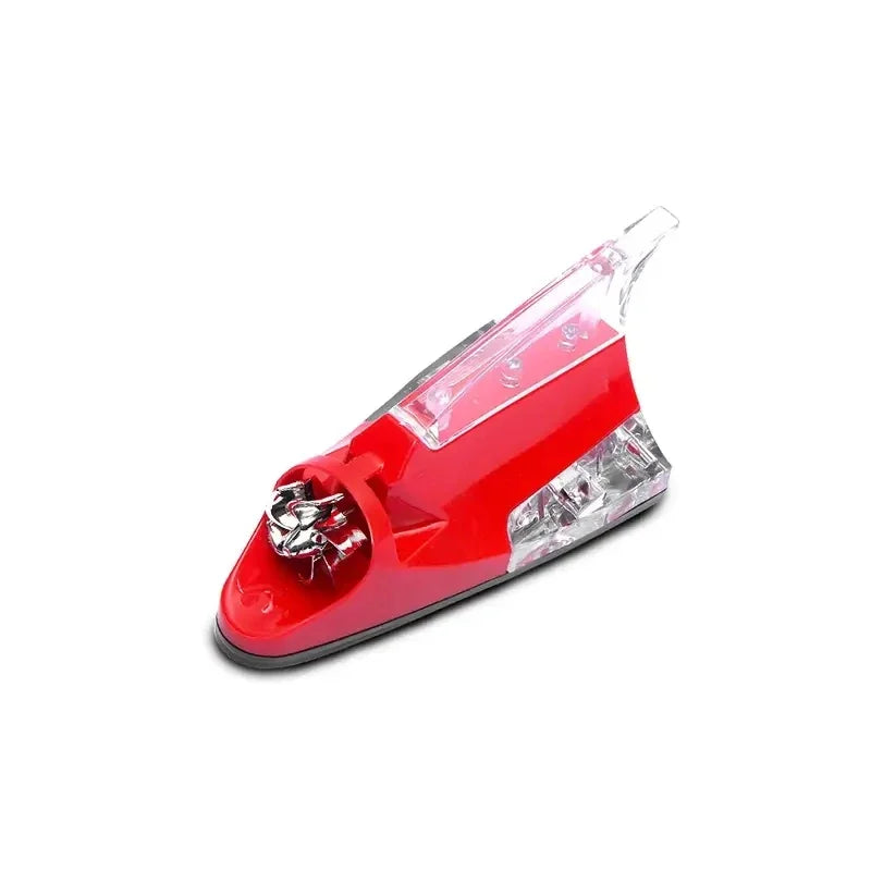 New Car Wind Shark Fin Antenna LED Warning Flash Upgrade Car Radio Signal Enhancement Roof Antenna Accessories