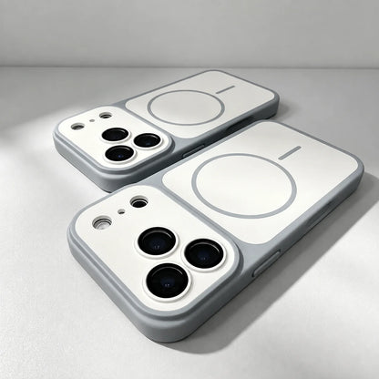 Matte Armor Magnetic Wireless Charging Phone Case For iPhone 18 17 16 15 Pro Max 14 12 13 11 Pro Case Magsafe Shockproof Cover