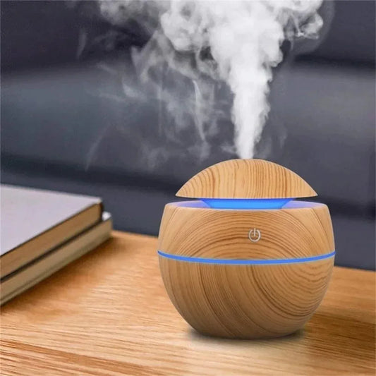 Humidifier Electric Air Aroma Diffuser Wood Ultrasonic Air Humidifier Essential Oil Aromatherapy Cool Mist Maker for Bedroom - Urbizia