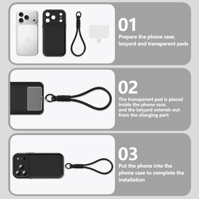 Wrist Strap Lanyard TPU Case for iPhone Series