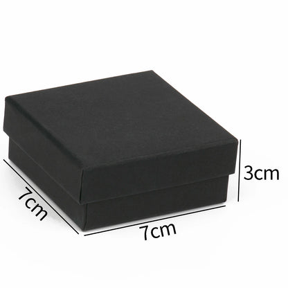 1PCS Black Square Jewelry Display Gifts Box Organizer Engagement for Ring Earring Brooch Necklace Bracelet Packaging Boxes