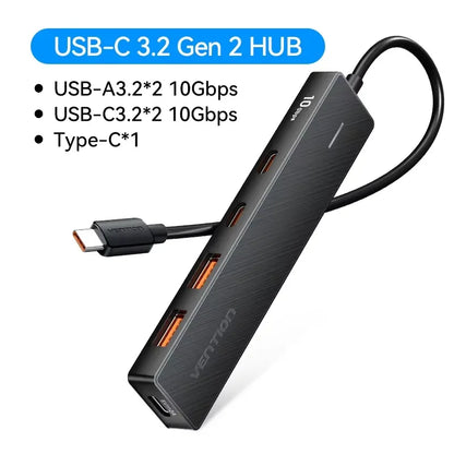 5-in-1 USB-C Hub 10Gbps High-Speed Multiport Adapter
