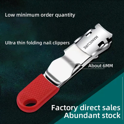 1pcs Nail Clippers Collapsible Portable Travel Fingernail Nail Scissors Cutter Stainless Steel Manicure Tools