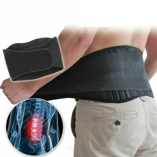 Lower Back Support Brace with Self-Heating Adjustable Waist Belt