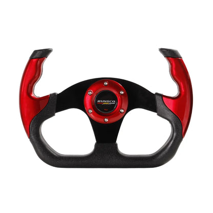 Sport Racing 13Inch 330mm Flat Drift Steering Wheel D-Type PU Universal PCD=70mm