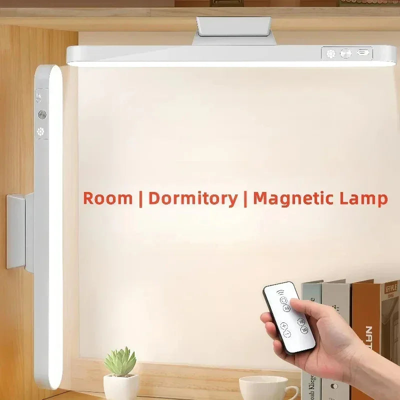 LED Table Lamp Magnetic Hanging USB Rechargeable Desk Lamp 3 Color Reading Light Dimmable Cabinet Closet Wardrobe Night Light - Urbizia
