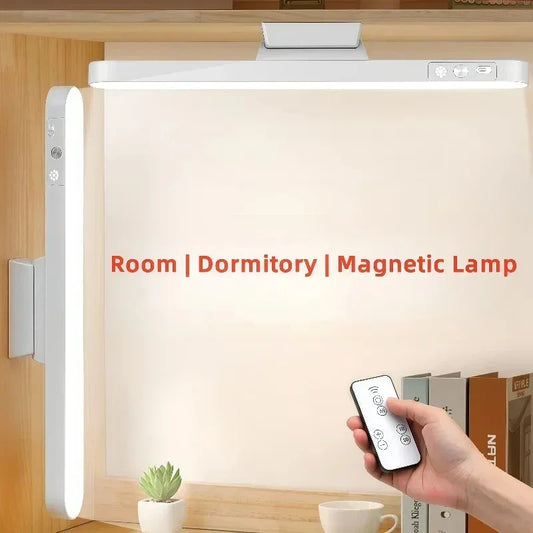 LED Table Lamp Magnetic Hanging USB Rechargeable Desk Lamp 3 Color Reading Light Dimmable Cabinet Closet Wardrobe Night Light - Urbizia