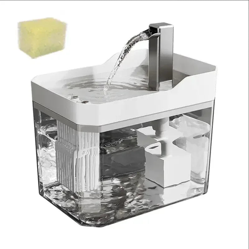 Hot transparent pet water dispenser plug-in automatic water drinker circulating and flowing out water smoothly pet water drinker - Urbizia