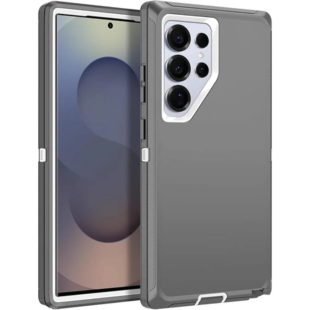 Heavy Duty 3-Layer Armor Protection Phone Case For Samsung Galaxy S26 S25 S24 S23 S22 Ultra Plus Matte Impact Resistant Cover