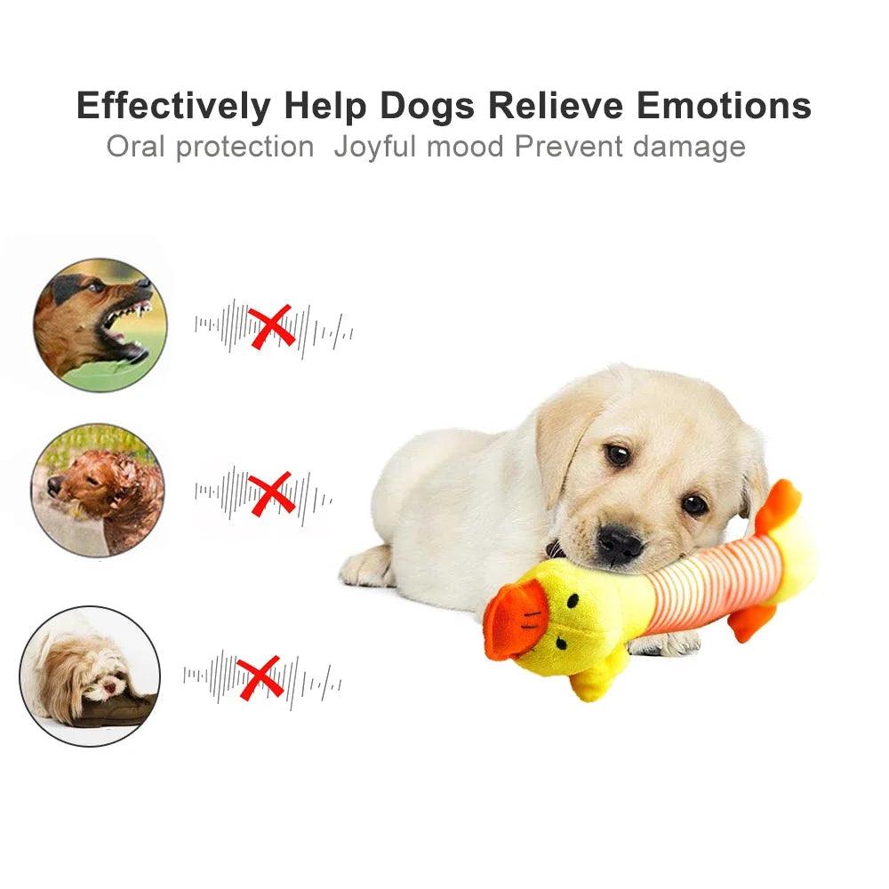 Plush Cute Elephant Duck Pig Pet Dog Cat Squeak Sound Dog Toys Funny Fleece Durability Chew Molar Toy Fit for All Pets