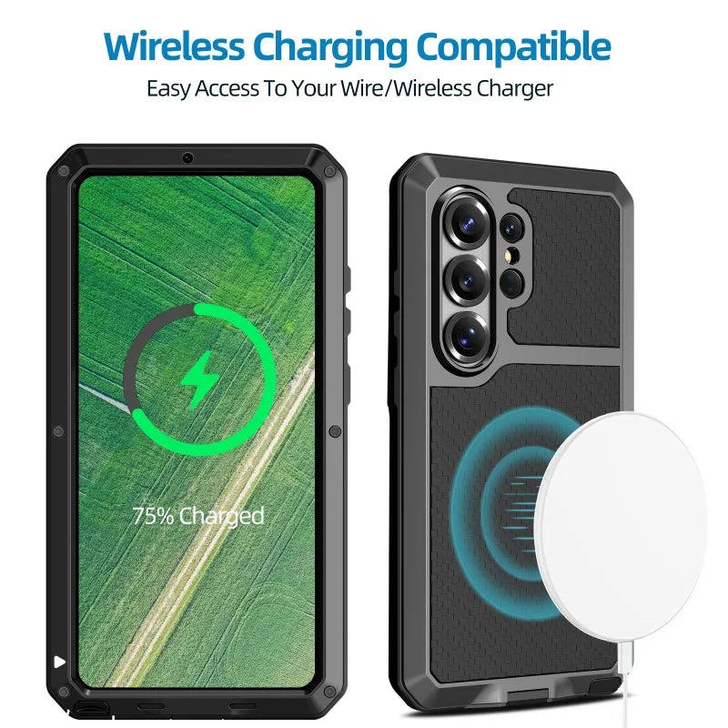 Case For Samsung Galaxy S26 Ultra S25 S24 S23 S22 Ultra Plus Heavy Duty Protection Armor Metal Phone Cover Capa Coque Fundas
