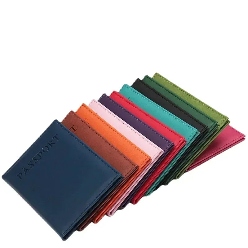 High Quality English PU Leather Passport Covers Document Cover Travel Passport Holder ID Card Passport Holder Travel Acceessory