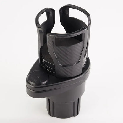 Car Cup Holder with Two-Layer Beverage Rack - Urbizia