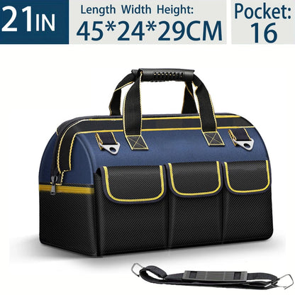 Multifunctional 13in-23inch Tool Bag Thicken Big Capacity Waterproof Wear-Resistant Toolkit MultiPocket Electrician Storage Bag