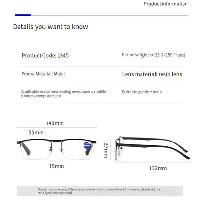 Automatic Zoom Presbyopia Glasses Both Near And Far Progressive Multifocal Presbyopia Glasses, Anti Blue Light Goggles 1845-1