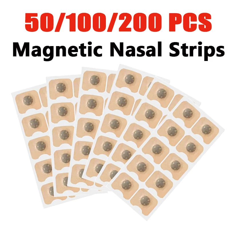10/100/200 Pcs Nasal Strips Magnetic Nose Patches Nose Breathe Strips Suction Iron Sleep Increase Air Anti Snoring Tool Dilators