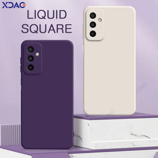 Cellphone Cases for Samsung Galaxy M23 F23 5G SamsungM23 SamsungF23 Luxury Original Square Liquid Silicone Back Cover Coque Bags