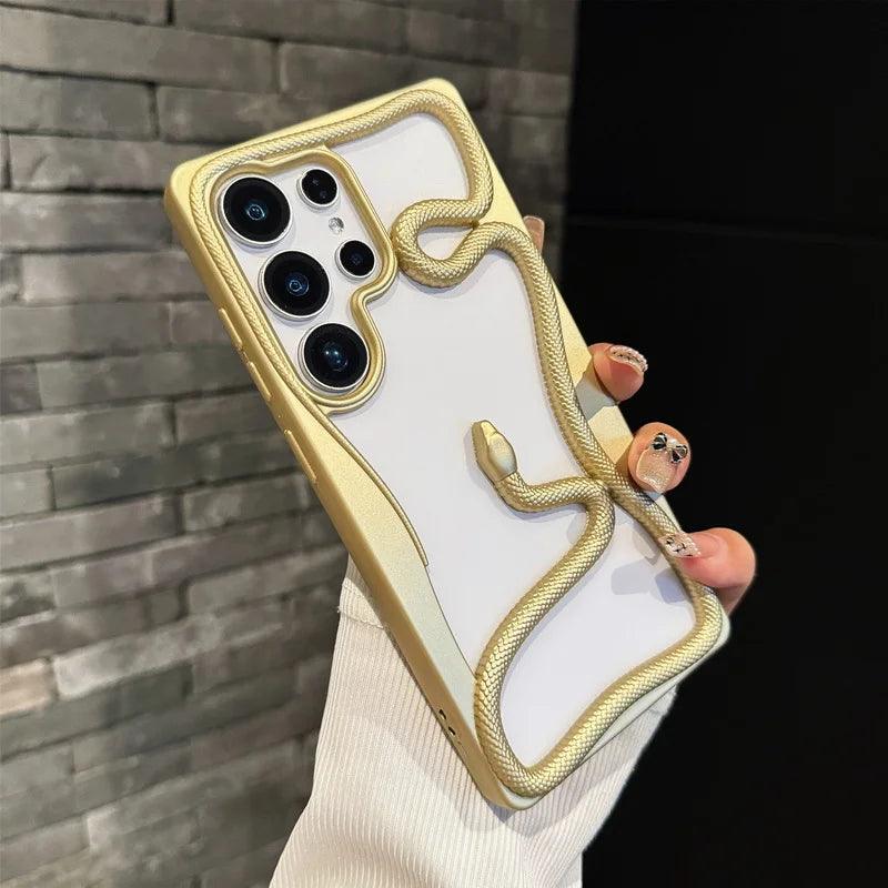 Plating 3D Snake TPU Case for Samsung Galaxy Series