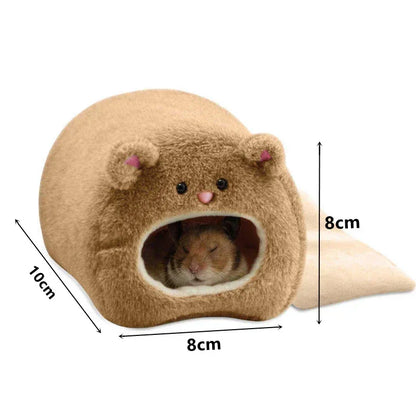 Hamster Soft Warm Bed Rat Hammock Pig Squirrel Winter Pet Toy Hamster Cage House Hanging Nest+Mat House Bed Animal Mice Rat Nest - Urbizia