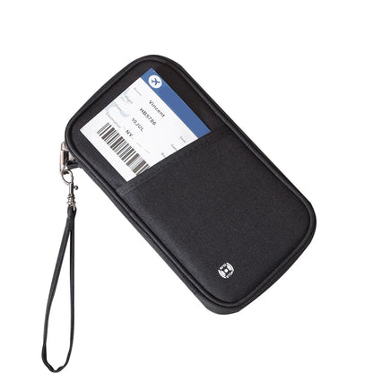 Family RFID Blocking Passport Holder Wallet - Travel Document Organizer with Credit Card Case Essential Travel Bag