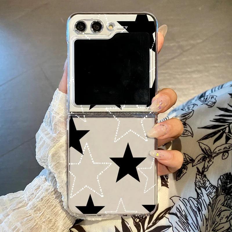 Transparent Star Folding Case for Samsung Galaxy Z Flip Series